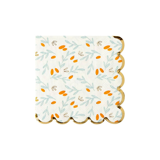 Stems Pattern Scallop Napkin