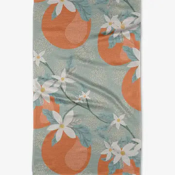 Geometry Tea Towel-Orange Blossom