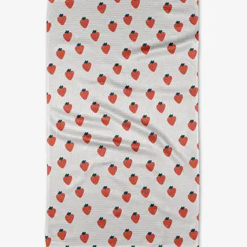 Geometry Tea Towel-Strawberry Love