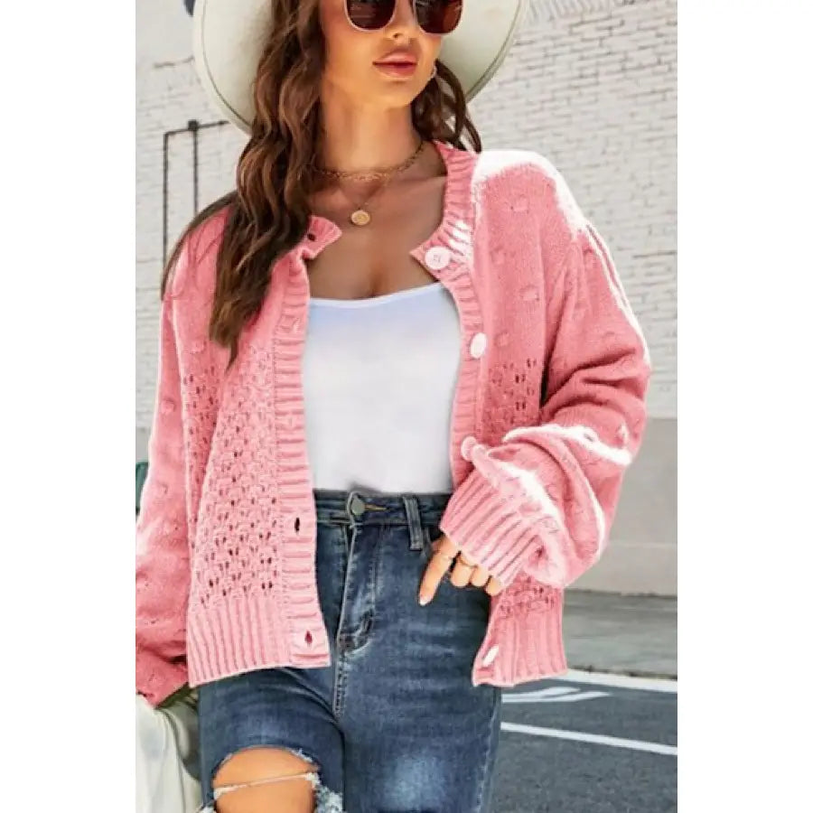 Pom Pom Sleeve Cardigan