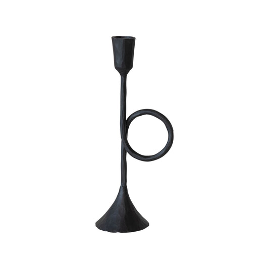 Hand Forged Cast Iron Taper Holder-9.5” Tall