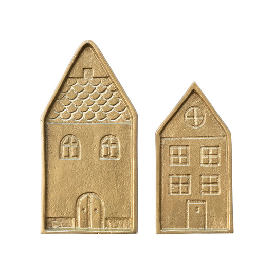 Brass House Shaped Trays