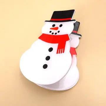 Snowman Hair Claw Clip