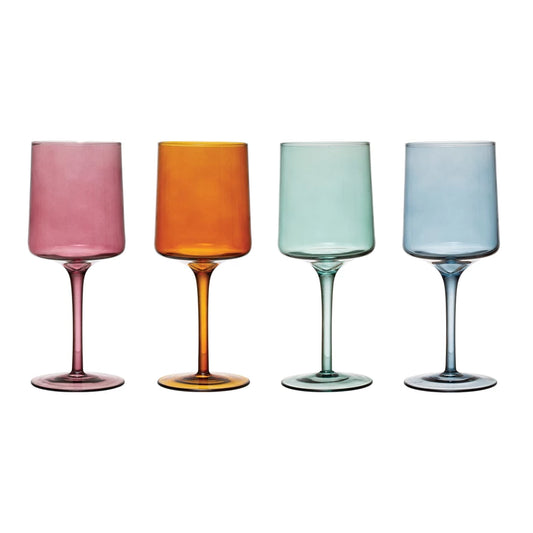 14 oz. Stemmed Wine Glass, 4 Colors