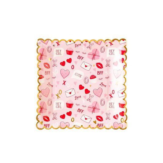 Valentine Scatter Square Plate