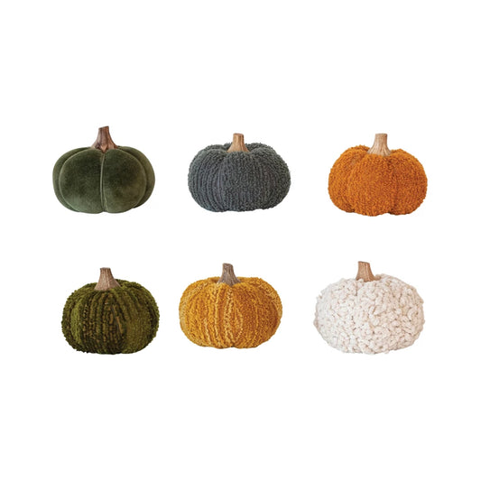 Bouclé + Velvet Pumpkins (6 styles)