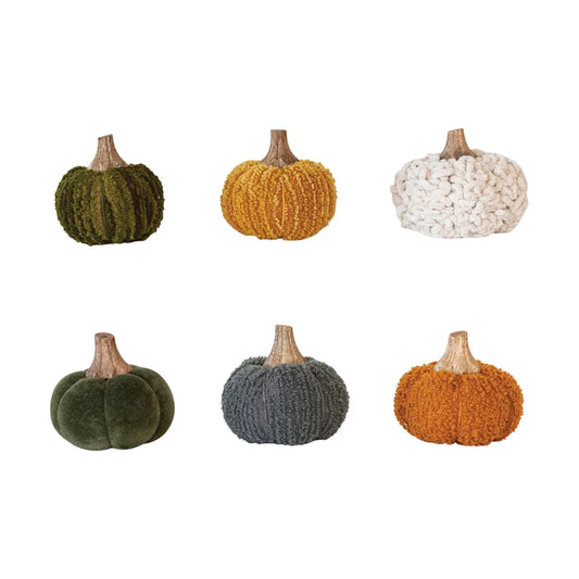 Bouclé + Velvet Pumpkin (6 Styles)