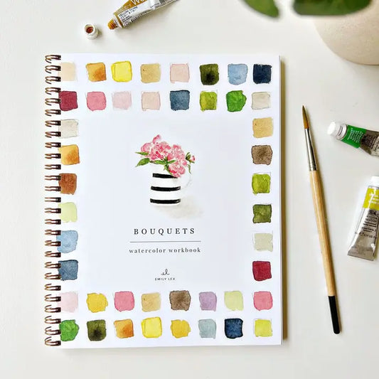 Bouquet Watercolor Workbook