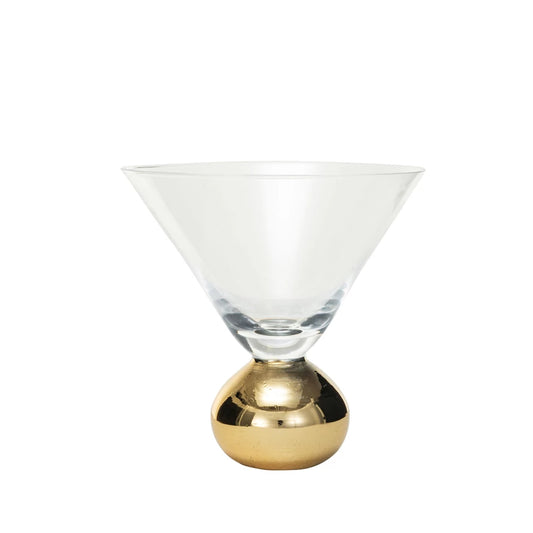 12 oz. Martini Glass with Gold Ball Stem