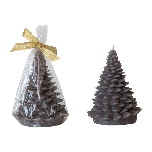 Unscented Tree Shaped Candle-Pewter