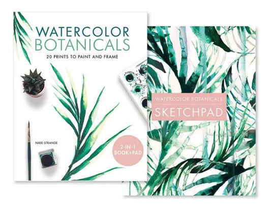 Watercolor Botanicals (2 in 1 Book + Pad)